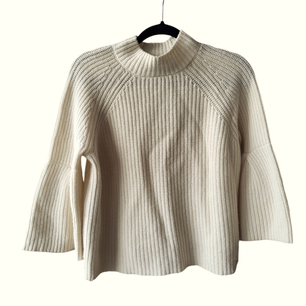 Joie Small Wool Cashmere Beige Sweater